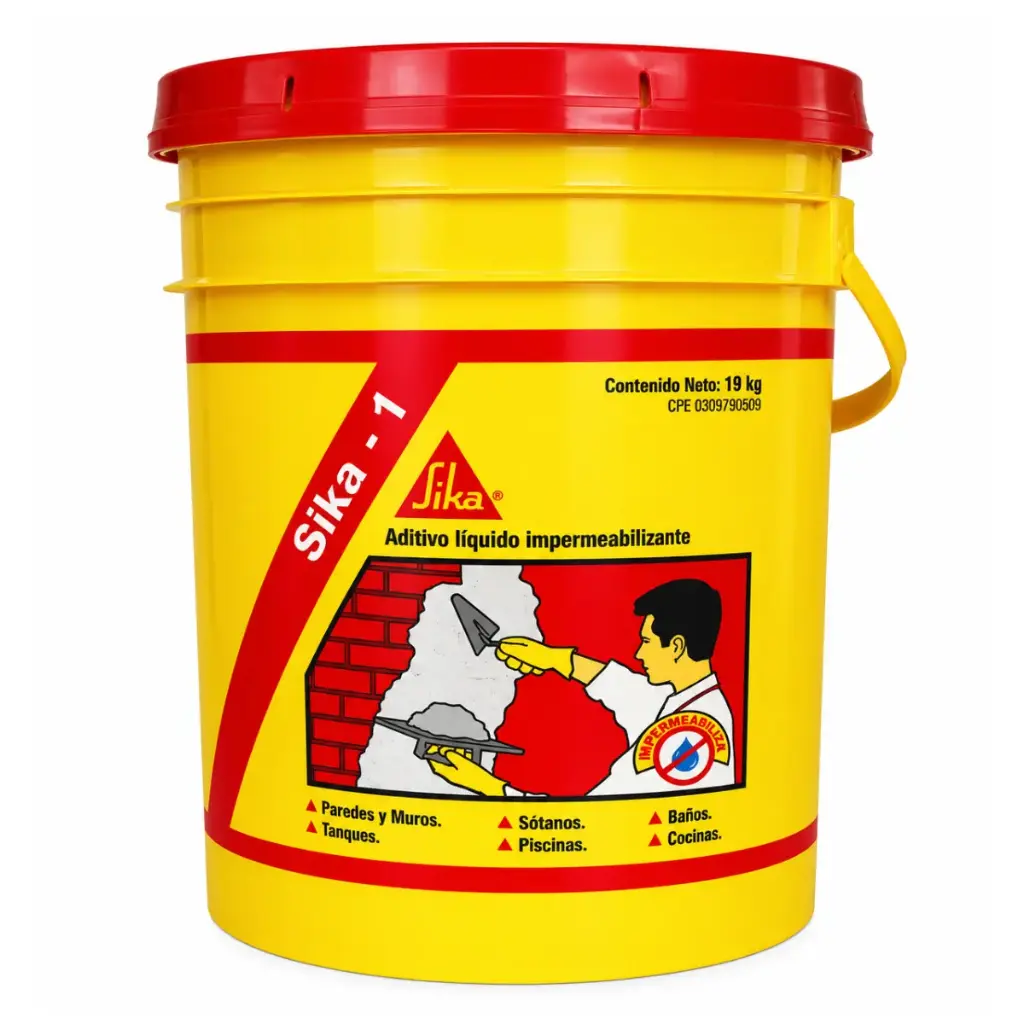 SIKA 1 - PAILA ADITIVO HIDROFUGO IMPERMEABILIZANTE P/CONCRETO 19 KG REF.110048 COD.000828 MARCA SIKA