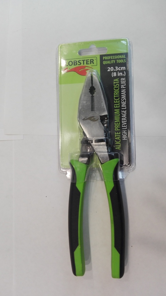 ALICATE PREMIUM ELECTRICISTA 8" 20.3 CM REF. 137497 MARCA LOBSTER