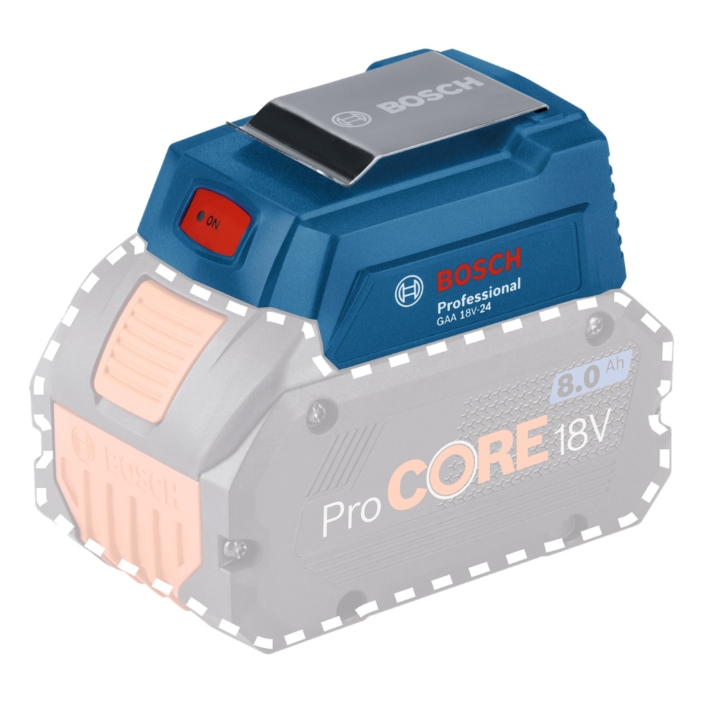 ADAPTADOR P/ BATERIA DE LI-ION 18 V 2.4 AH P/ CARGA USB REF. GAA 18V-24 / 860840 MARCA BOSCH