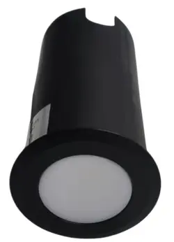 APLIQUE / LUMINARIA REDONDA PISO 2 W 3000K 100-240V IP65 NEGRO REF. LUM-1351 MARCA LUMIND