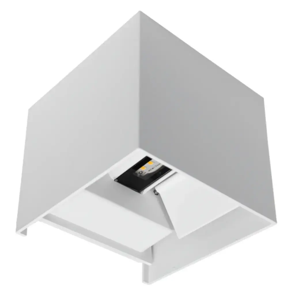APLIQUE PARED INTEGRADO 2 X 3W 3000K IP54 85-265V 10X10X10CM CUBO BLANCO REF. LUM-967 MARCA LUMIND