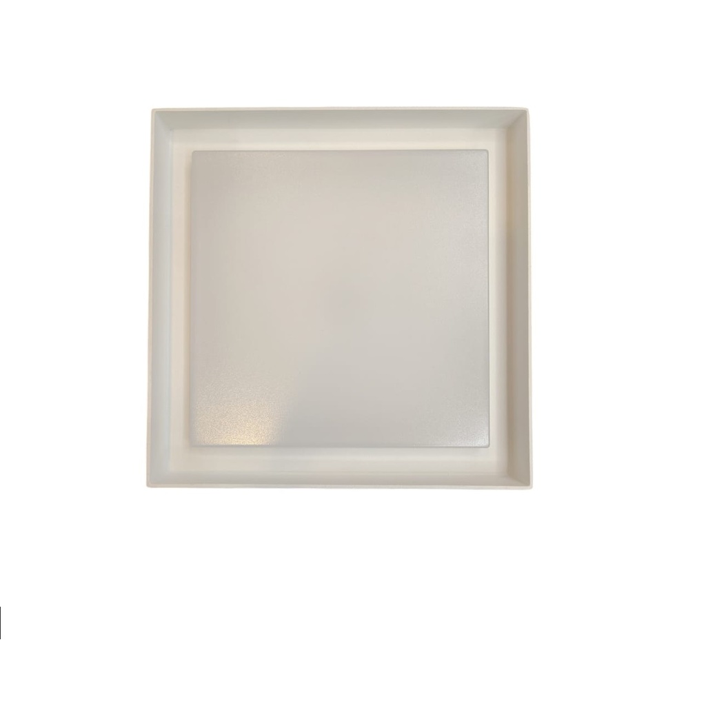 APLIQUE PARED LED INTEGRADO 8 W 3000K IP65 CUADRADO 16 X 16 X 6 CM C/ BLANCO LUM- 1349 MARCA LUMIND