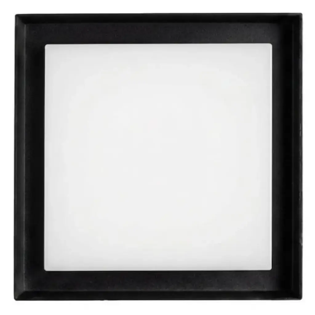 APLIQUE PARED LED INTEGRADO 8 W 3000K IP65 CUADRADO 16 X 16 X 6 CM C/ NEGRO LUM-1347 MARCA LUMIND