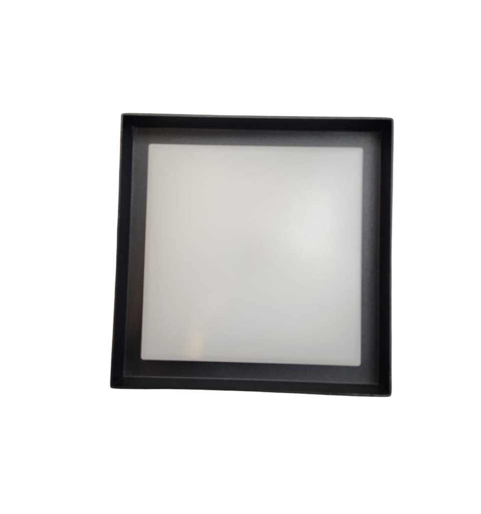 APLIQUE PARED LED INTEGRADO 8 W 6000K IP65 CUADRADO 16 X 16 X 6 CM C/ NEGRO LUM-1348 MARCA LUMIND