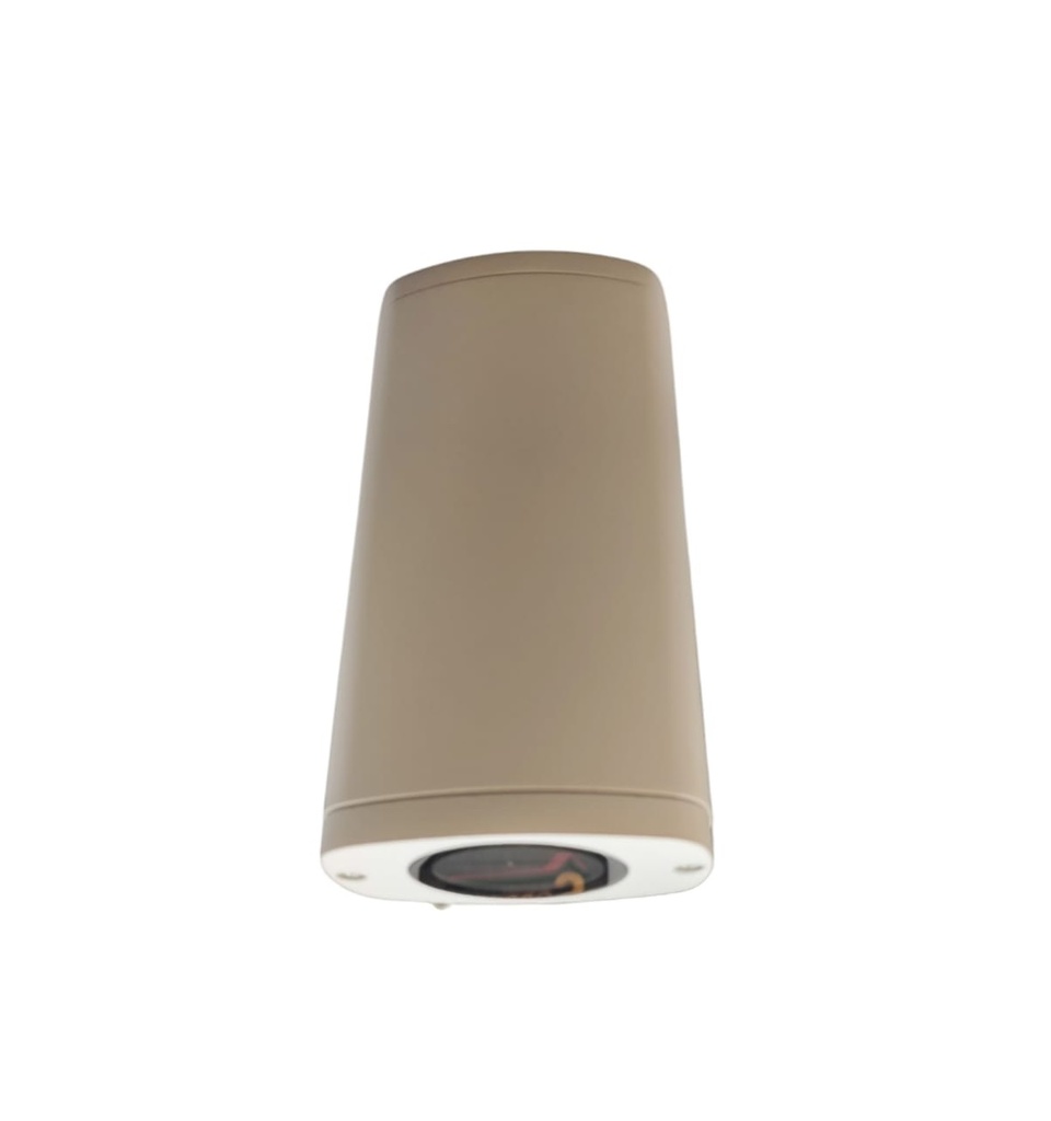 APLIQUE PARED PARA DICROICO GU10 2 X 25W IP54 CILINDRO P/ EXTERIOR BLANCO REF. LUM-1463 MARCA LUMIND