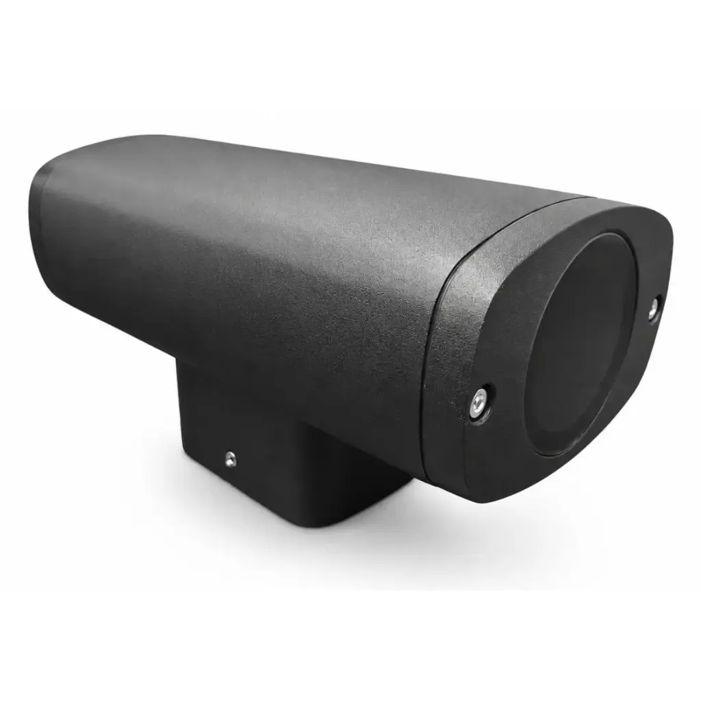 APLIQUE PARED PARA DICROICO GU10 2 X 25W IP54 CILINDRO P/ EXTERIOR NEGRO REF. LUM-1464 MARCA LUMIND