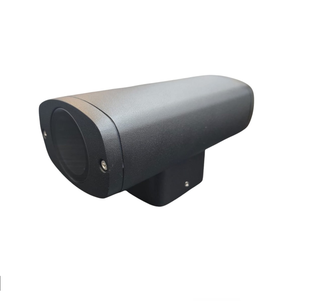 APLIQUE PARED PARA DICROICO GU10 2 X 25W IP54 CILINDRO P/ EXTERIOR NEGRO REF. LUM-1464 MARCA LUMIND