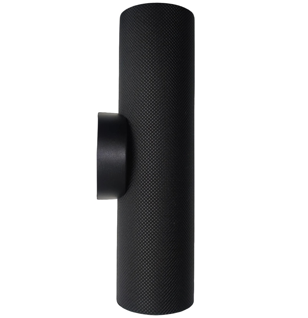 APLIQUE PARED PARA DICROICO GU10 X 2 CILINDRO 20 CM X 5,5 CM UP&DOWN COLOR NEGRO REF LUM-1523 LUMIND