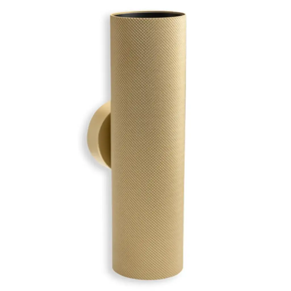 APLIQUE PARED PARA DICROICO GU10 X 2 CILINDRO 20 CM X 5.5 CM UP&DOWN DORADO REF LUM-1524 LUMIND