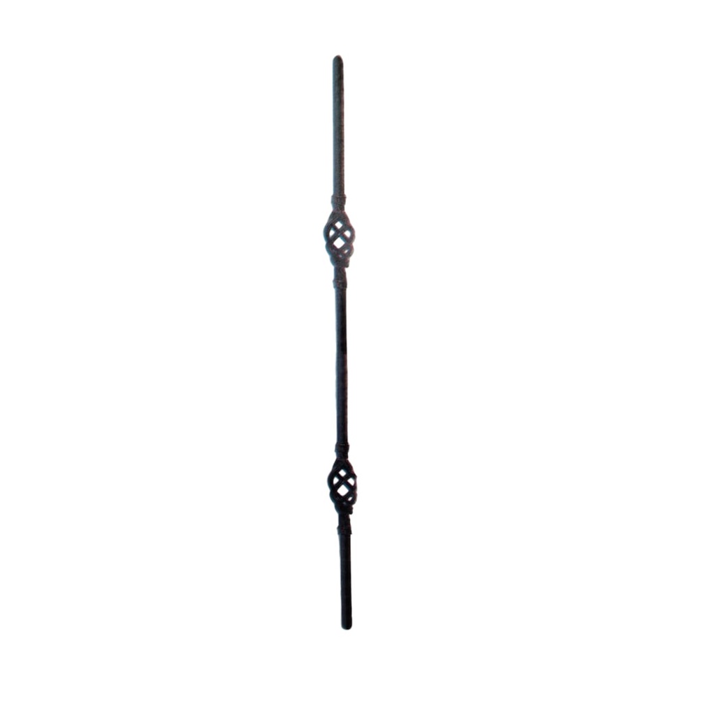BARROTE ORNAMENTAL 12 X 12 MM / 55 X 900 MM HIERRO REF. 048/3/B MARCA FORJAS ORNAMENTALES