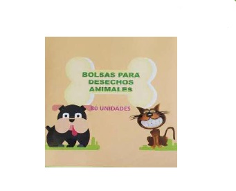 BOLSA PLASTICA PARA DESECHOS DE ANIMALES PAQ. 80 UNDS REF. 000012 MARCA TAJANARA