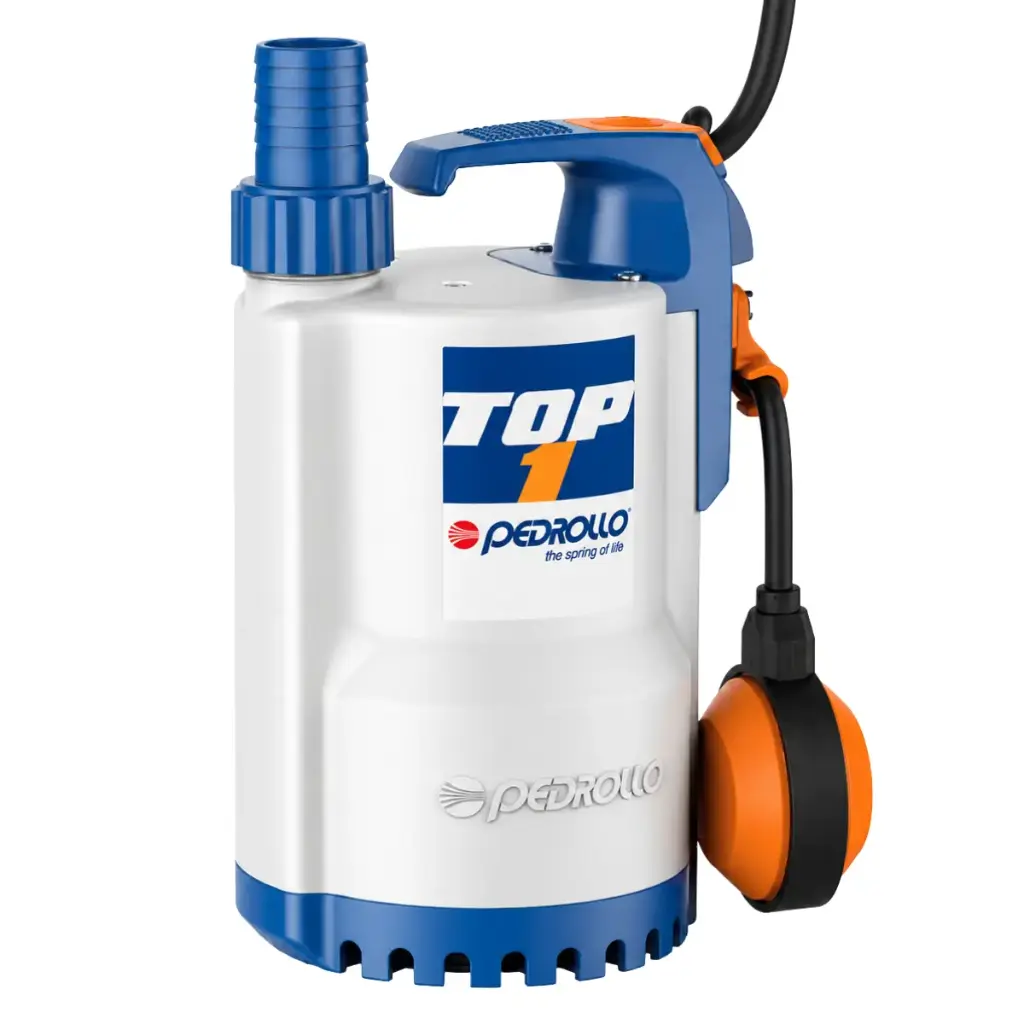 BOMBA SUMERGIBLE DRENAJE 0.33HP 1 1/4" 110V 160 LTS / 6.50 MT TOP1 REF. 60BD010M05-2 PEDROLLO FB