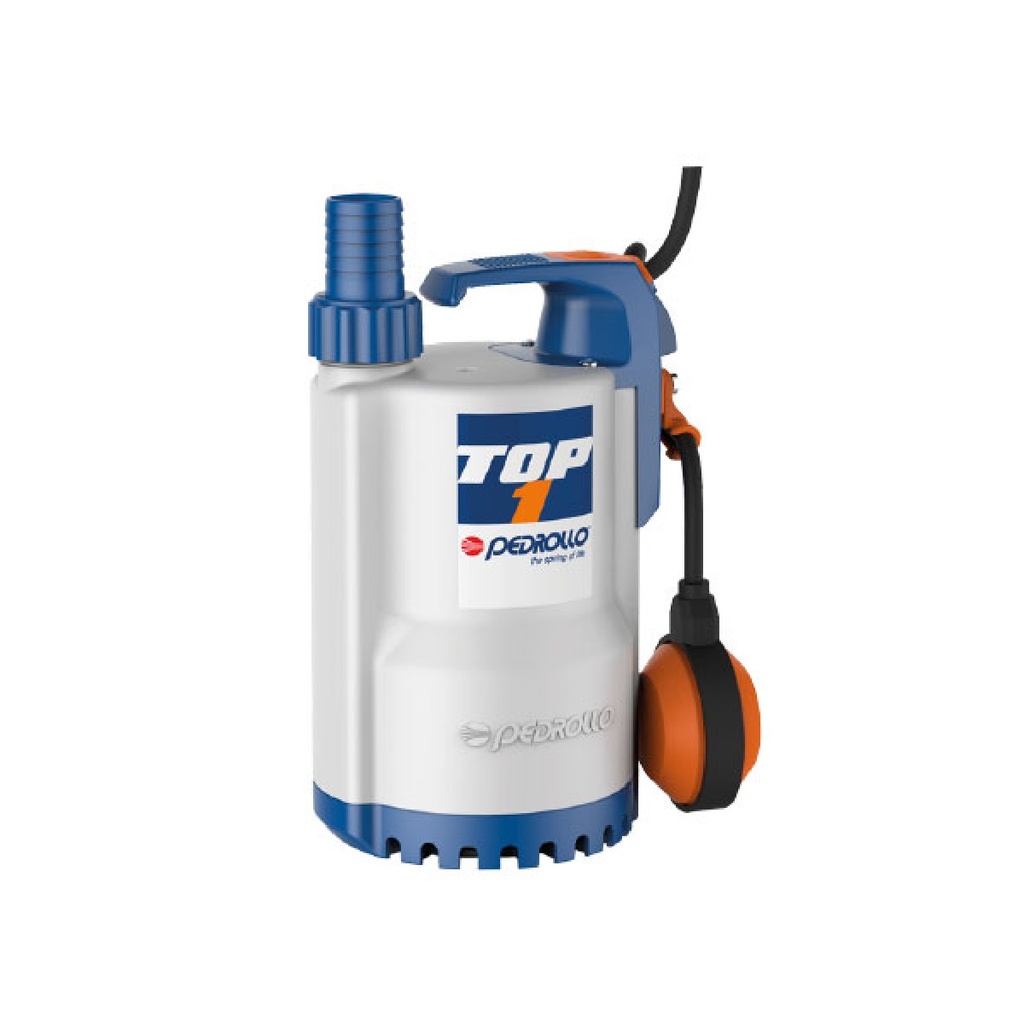 BOMBA SUMERGIBLE DRENAJE 0.33HP 1 1/4" 110V 160 LTS / 6.50 MT TOP1 REF. 60BD010M05-2 PEDROLLO FB