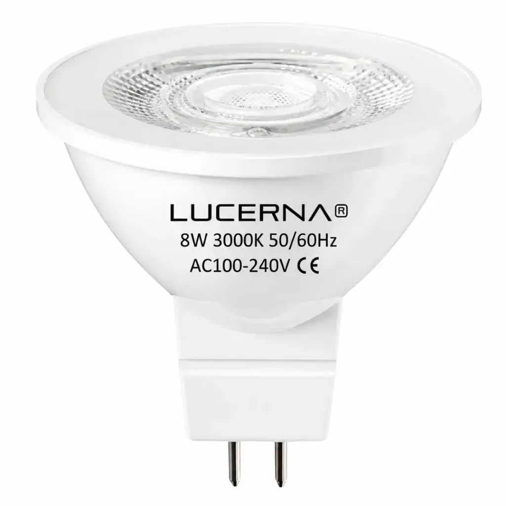 BOMBILLO DICROICO LED MR16 8 W 3000 K 640 LM 50 - 60 HZ AC 100 -240 V COD. 131365 MARCA LUCERNA
