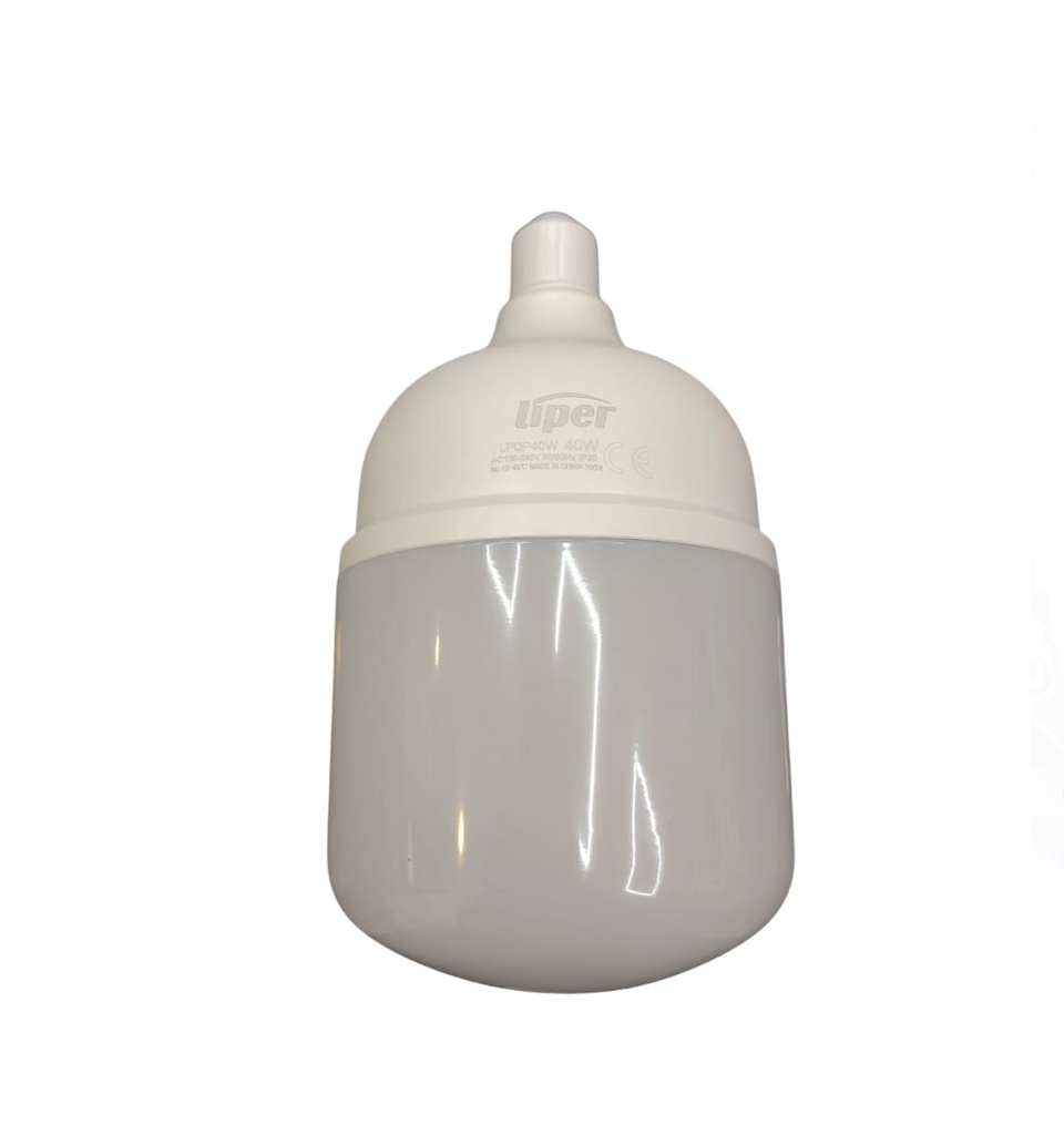BOMBILLO LED BULBO E27 40 W 6500K 100-240V IP20 REF. LPQP-40W / 730684 MARCA LIPER