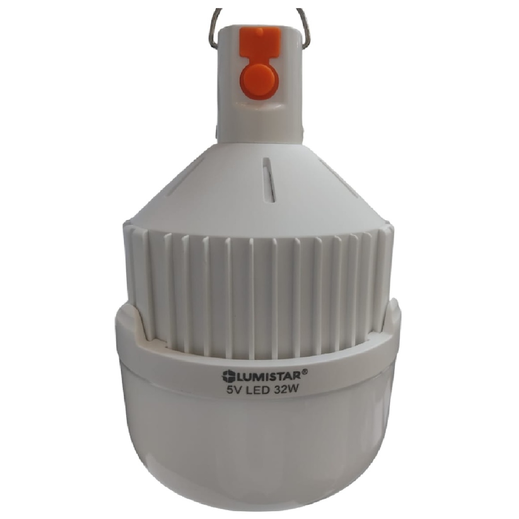 BOMBILLO LED RECARGABLE RETRACTIL 32 W 6500 K 2900 LM 5V C/ CABLE USB REF. LED315 / 052034 LUMISTAR