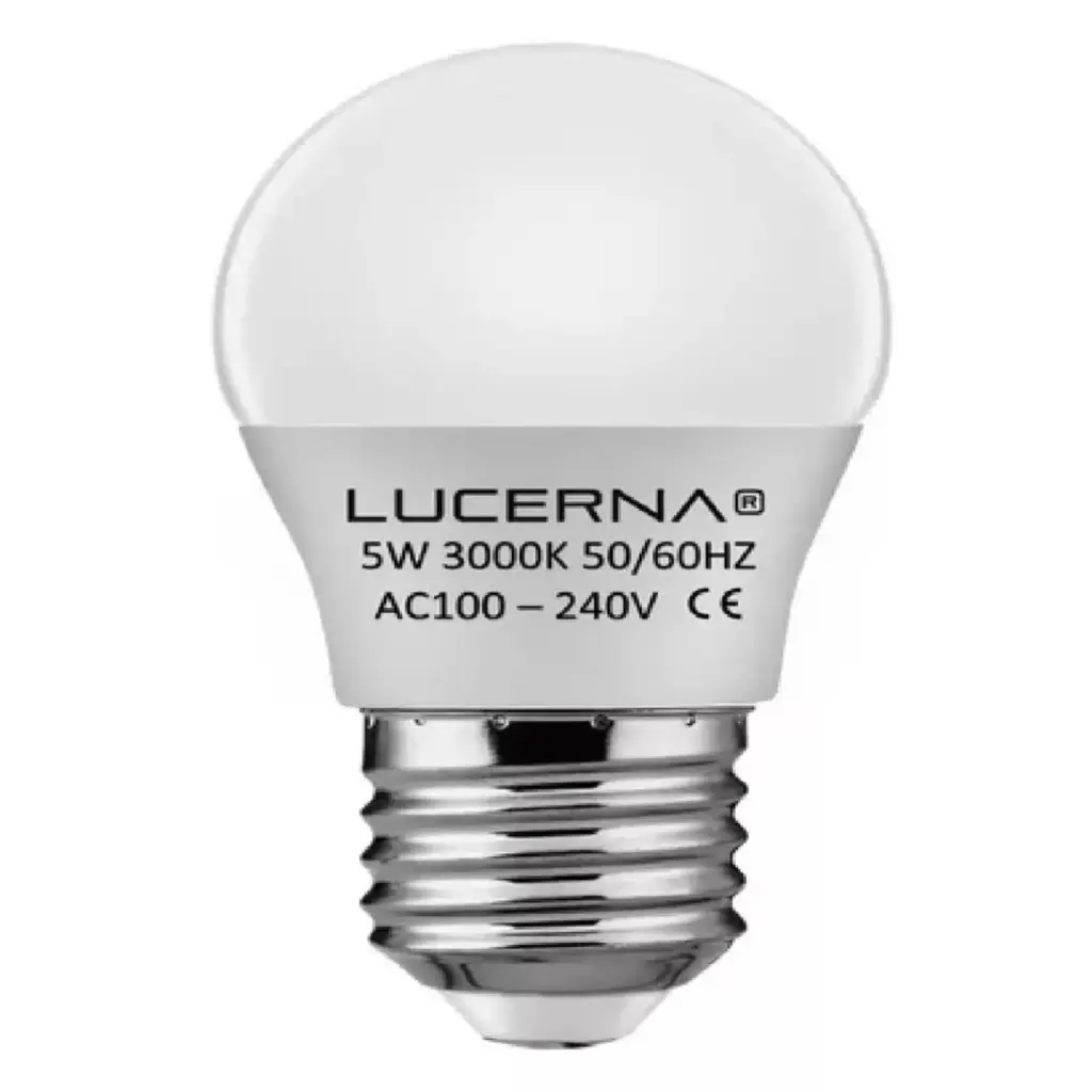 BOMBILLO LED TIPO BULBO 5 W E27 3000 K (LUZ CALIDA) MULTV 100 - 240 V REF. 5WG453K MARCA LUCERNA