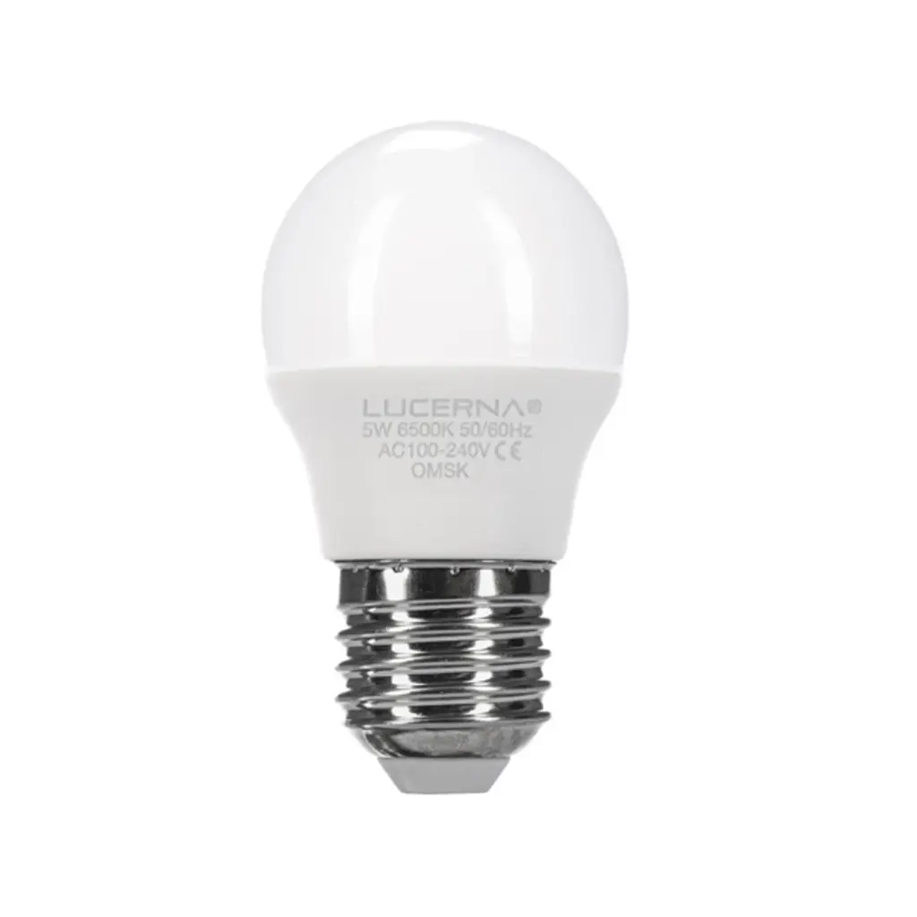BOMBILLO LED TIPO BULBO 5 W E27 6500 K (LUZ FRIA) MULTV 100 - 240 V REF. 5WG456K MARCA LUCERNA