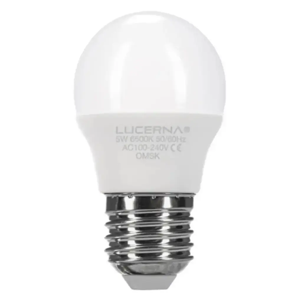 BOMBILLO LED TIPO BULBO 5 W E27 6500 K (LUZ FRIA) MULTV 100 - 240 V REF. 5WG456K MARCA LUCERNA