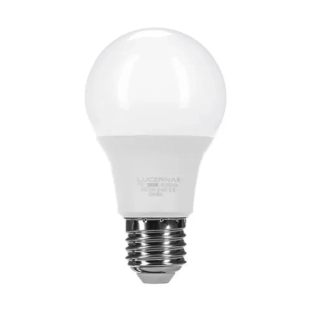 BOMBILLO LED TIPO BULBO 7 W E27 3000 K (LUZ CALIDA) MULTV 100 - 240 V REF. 7WA603K MARCA LUCERNA