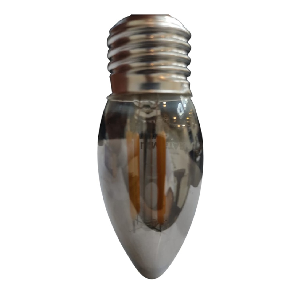 BOMBILLO LED VELA VINTAGE GRIS FILAMENTO 4W 120 V 2700 K 400 LM E 27 REF. LED330 / 051464 LUMISTAR