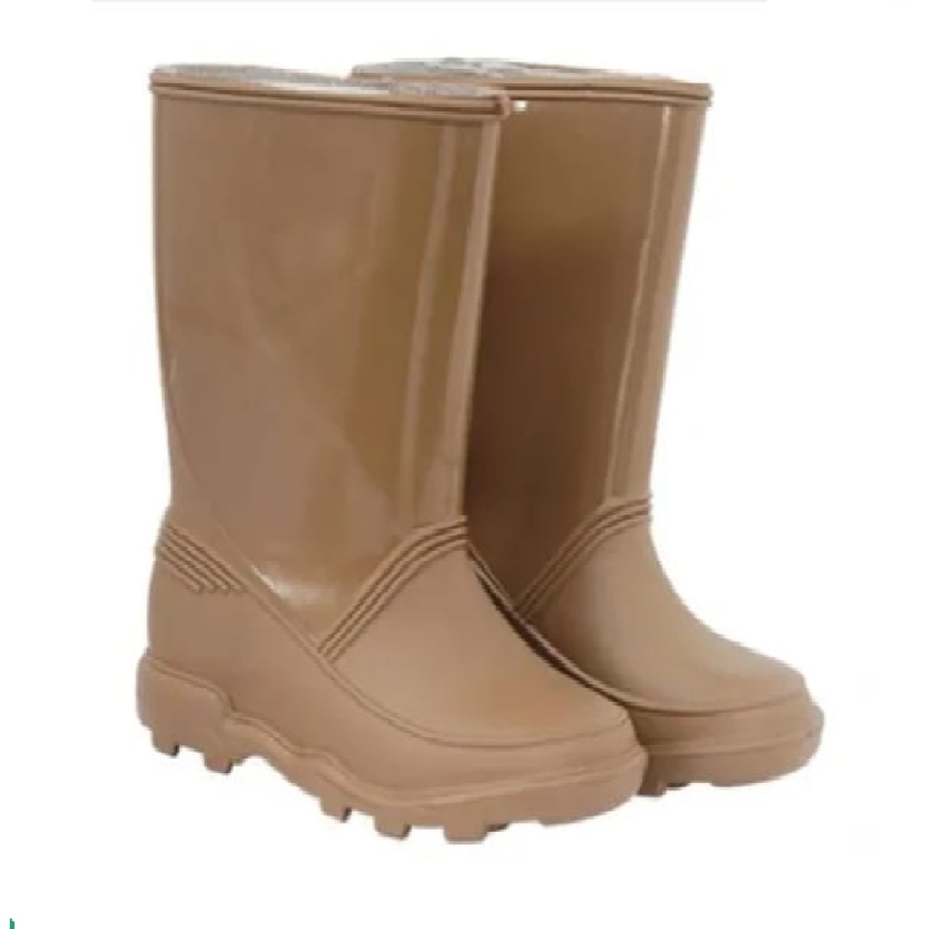BOTA DE GOMA / PVC CAÑA LARGA SIN PUNTERA COLOR BEIGE TALLA 24 (PAR) REF. 3258578 / SPBEIGE24 SUPLA