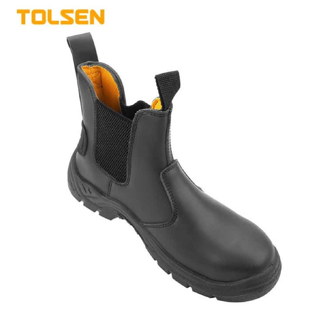 BOTA DE SEGURIDAD DE CUERO T- 42 C/ PUNTERA DE ACERO ANTIDESLIZANTE / ANTIESTATICO REF. 45384 TOLSEN