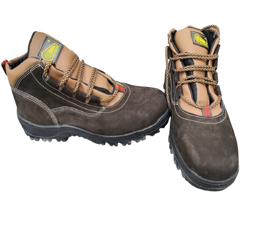BOTA DE SEGURIDAD TALLA 47 SUELA POLIURET. C/PUNTERA PIEL NOBUCK C/ MARRON REF. 1001/B47 MARCA ORUGA