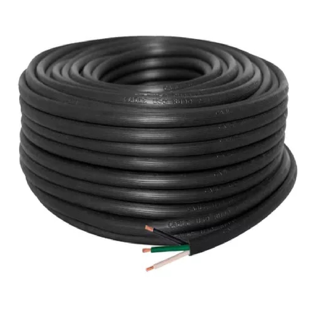 CABLE ST NRO. 3 X 16 AWG 75 / 105°C 600V / COLOR NEGRO ROLLO 50 MTS MARCA CABLESCA