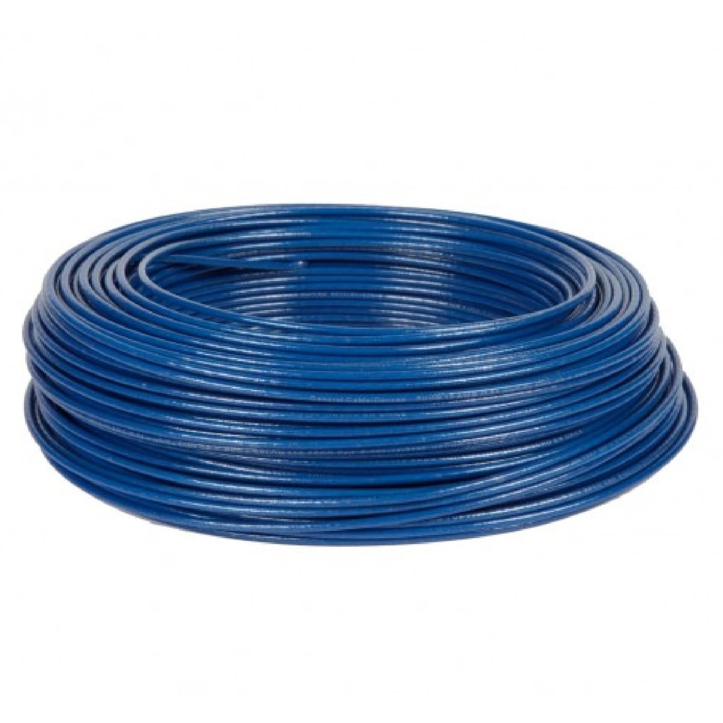 CABLE THHW NRO. 4 AWG 75°C 600V / COLOR AZUL ROLLO 100 MTS MARCA CABLESCA