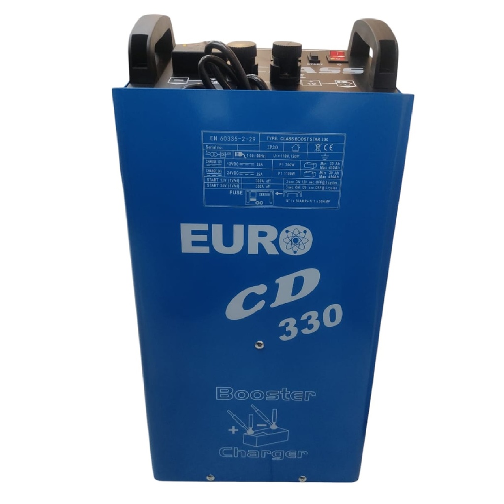 CARGADOR DE BATERIA 12 V / 24 V 300 AMP REF. CD330 / 00004523 MARCA EURO AIR