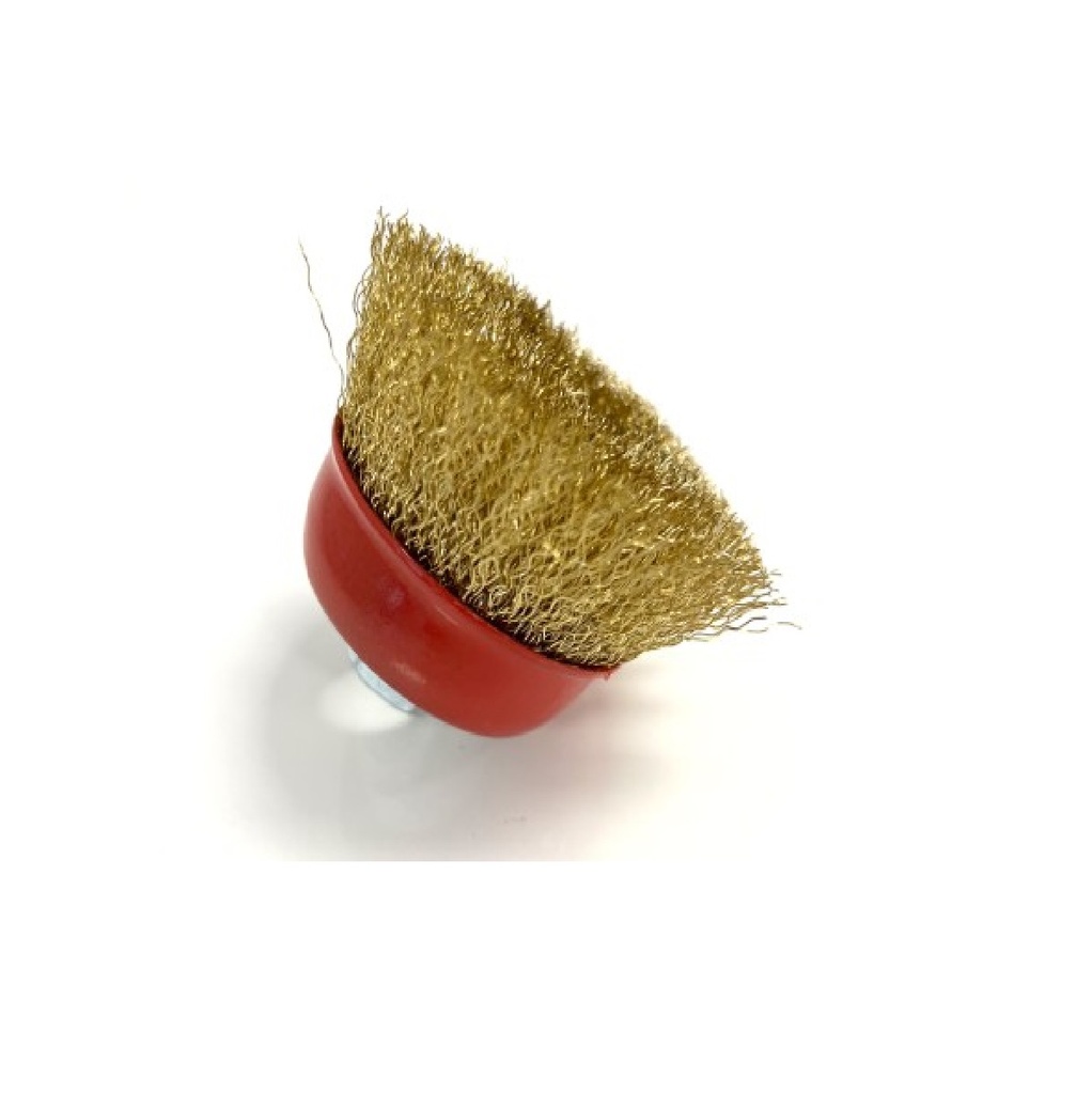 CEPILLO COPA ALAMBRE FINO 3" X 5/8" ONDULADO / ACERO AL CARBONO REF. NIK-0107558230 MARCA NIKATTO