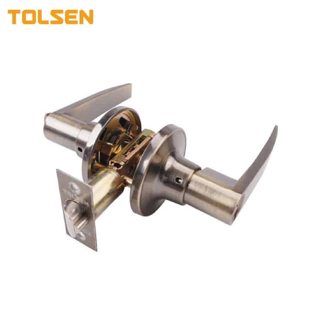 CERRADURA DE MANILLA / TUBULAR C/ ROSETA PARA CUARTO C/ LLAVE BRONCE REF. 55167 TOLSEN