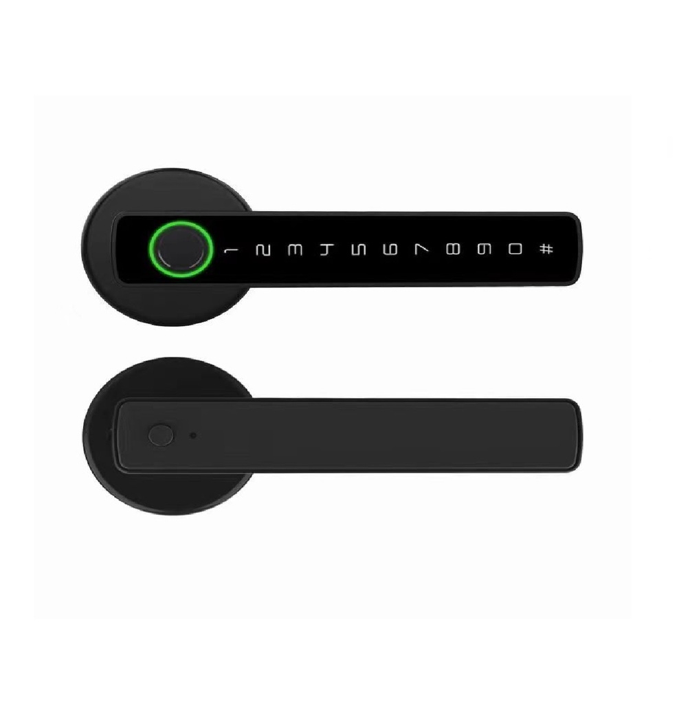 CERRADURA ELECTRONICA INTELIGENTE DE PALANCA NEGRA P/DORMITORIO / OFIC REF. CER.07.03 MARCA BARI