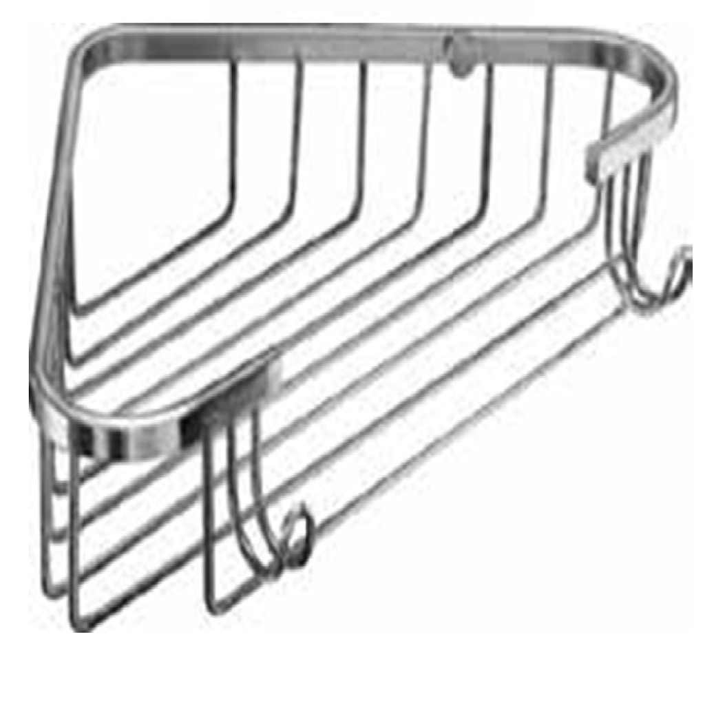 CESTA RINCONERA / ESQUINERA P/ DUCHA SATINADO ACERO INOX. MOD. MIRA REF. 14.100.1608 QUALITY METAL
