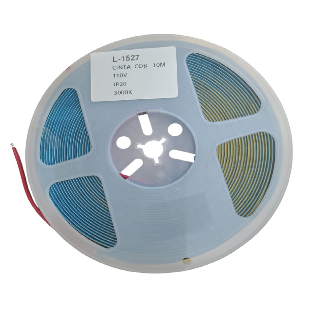 CINTA LED TIPO COB S/PUNTOS 110V 3000K IP20 10MT 10W (NO REQUIERE PLUG) USA 1085 REF LUM-1527 LUMIND