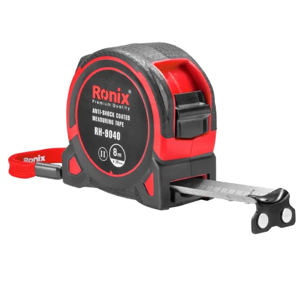 CINTA METRICA C/ BOTON DE TRANCA PUNTA IMANTADA 25 MM X 8 MTS REF. RH-9040 / 229550 MARCA RONIX
