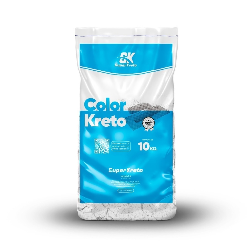 COLOR KRETO MORTERO A BASE DE CEMENTO T/ ESTUCO COLOR MOCCA SACO DE 06 KG SUPER KRETO