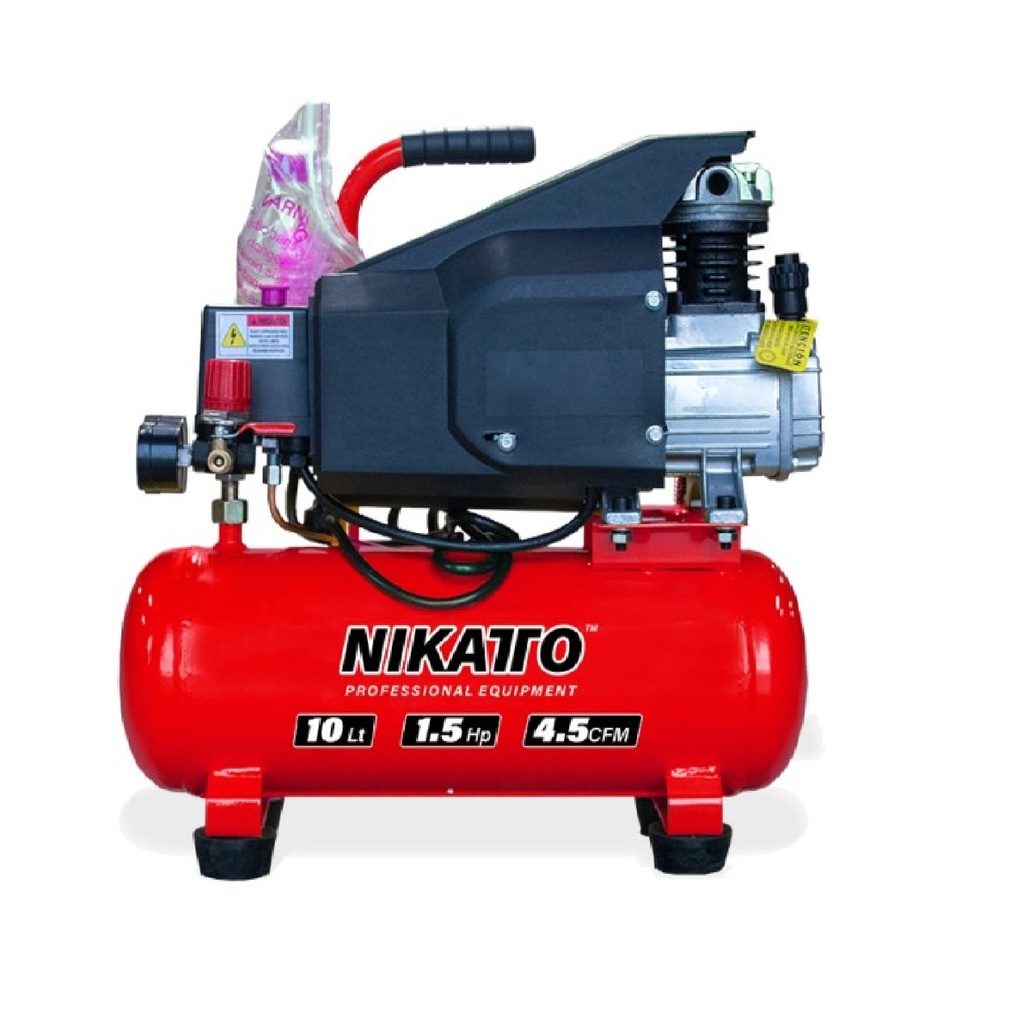 COMPRESOR DE AIRE 10 LTS 1.5 HP 115 PSI 110 V REF. NIK-AC1501 NIKATTO