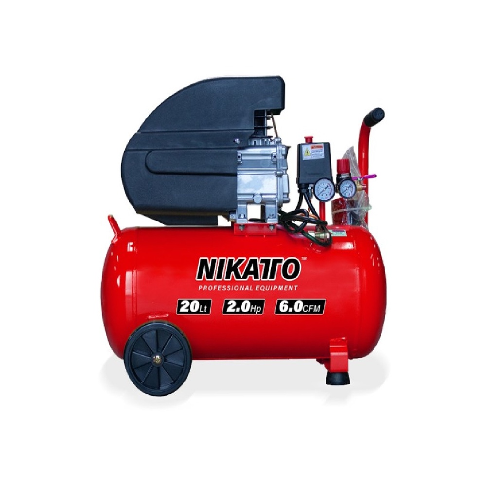 COMPRESOR DE AIRE 20 LTS 2 HP 125 PSI 110 V 3.450 RPM REF. NIK-AC2002 / 176872 NIKATTO
