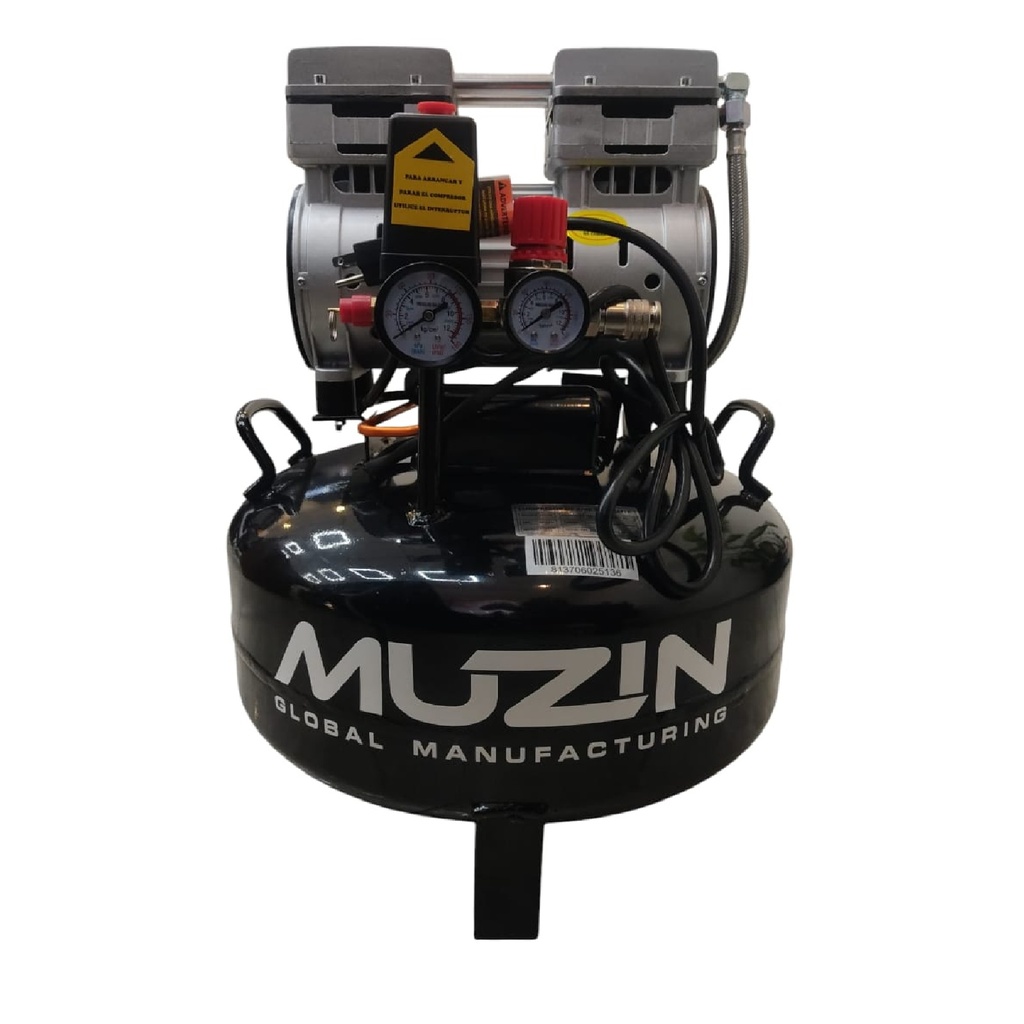 COMPRESOR DE AIRE 30 LTS 750 W 1HP 115 PSI 110 / 220 V 1480 RPM (NO USA ACEITE) REF. XFC130 MUZIN