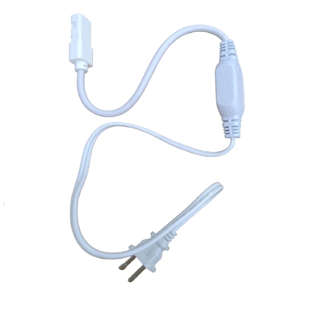 CONECTOR MACHO / PARA CINTA COB PLUG 110 V P/LUM-1072 Y 1070 BLANCO REF. LUM-1074 MARCA LUMIND