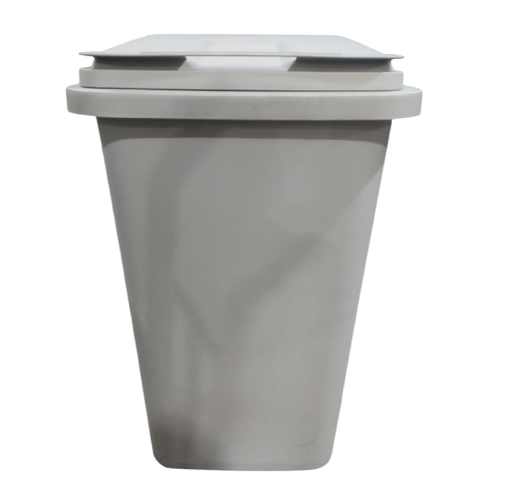 CONTENEDOR DE DESECHOS SOLIDOS 120 LTS C/ RUEDAS Y PEDAL COLOR GRIS REF. 110056 MARCA TAJANARA
