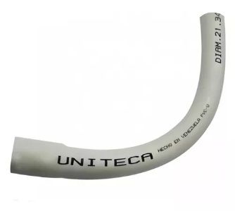 CURVA CONDUIT 1 1/2" X 90° REF. C240805 MARCA UNITECA