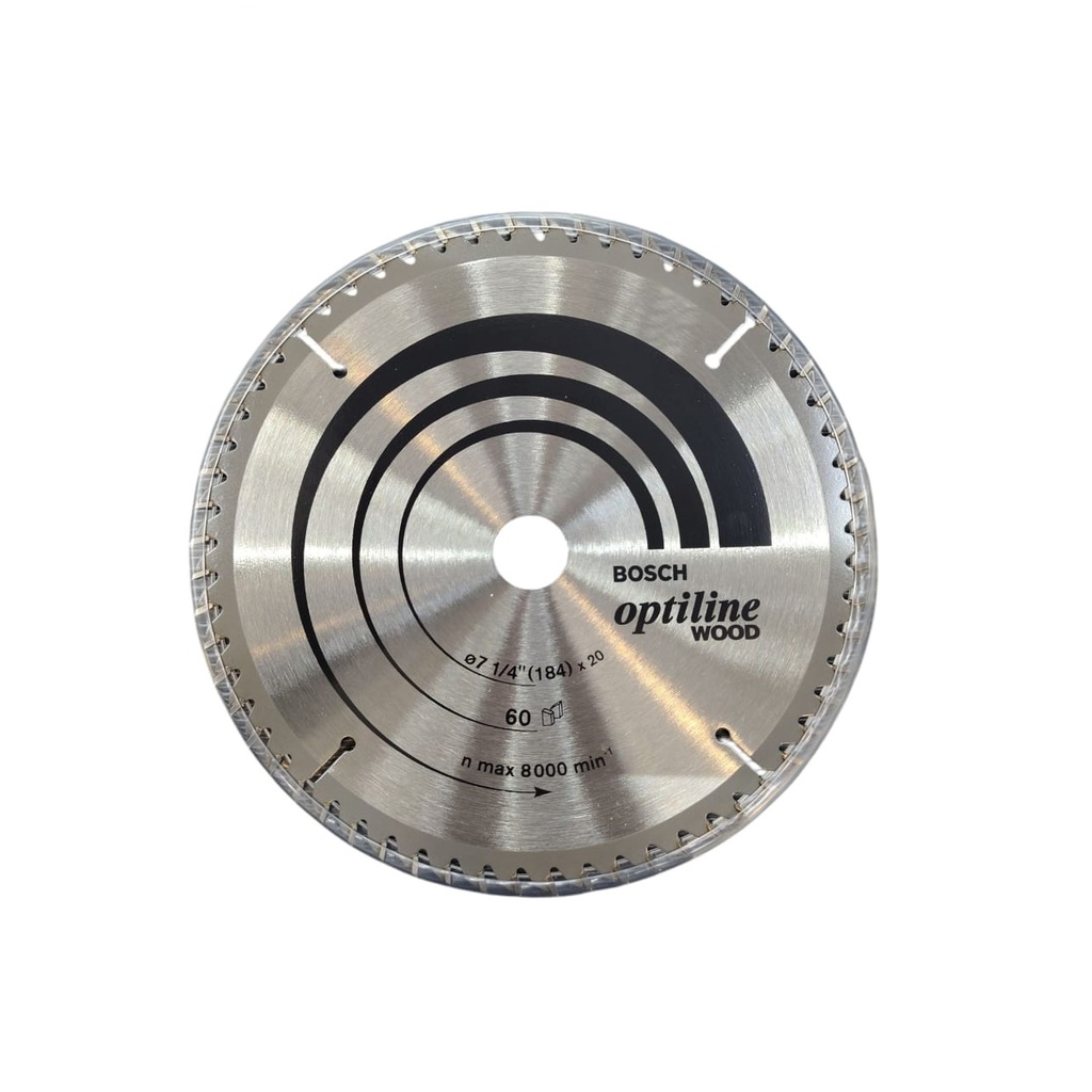 DISCO DE SIERRA TCT PARA MADERA 7 1/4" X 5/8 X 2,5 MM 60 DIENTES REF. 876280 / 350761 MARCA BOSCH