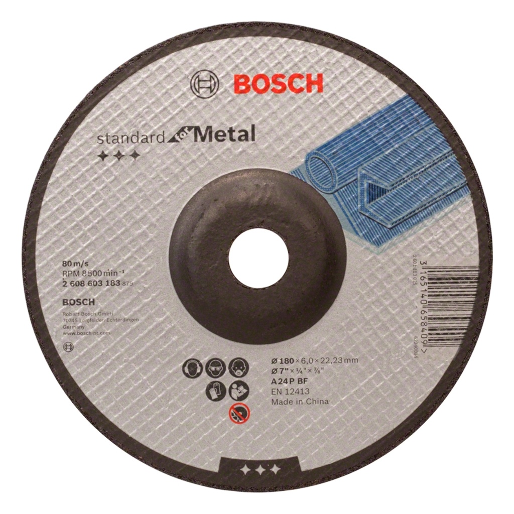 DISCO DESBASTE METAL 7" X 1/4" X 7/8" SERIE BOSCH PRO REF. 2608603183 / 658409 / 875547 BOSCH