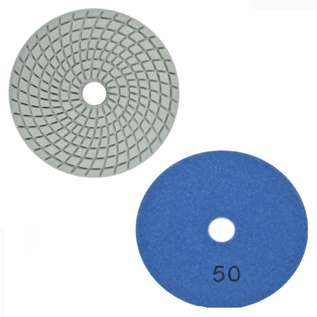 DISCO DIAMANTADO P/ PULIR SUPERF. SECO / HUMEDO 4" GRANO G50 C/ AZUL REF 62145 / 421453 CORTAG RT