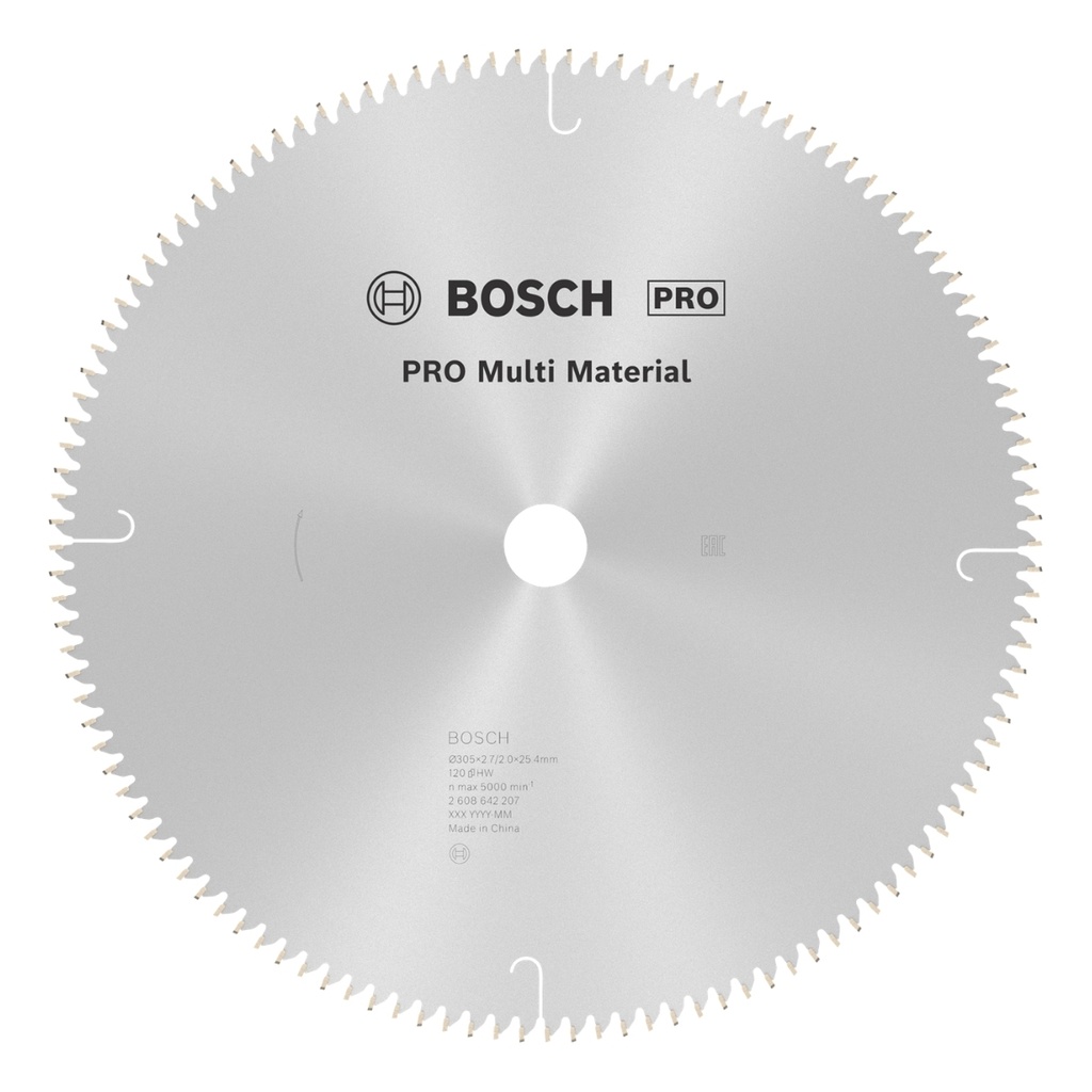 DISCO MULTI MATERIAL 12" X 5/8" X 2 MM 120T REF. 876153 / 602143 MARCA BOSCH