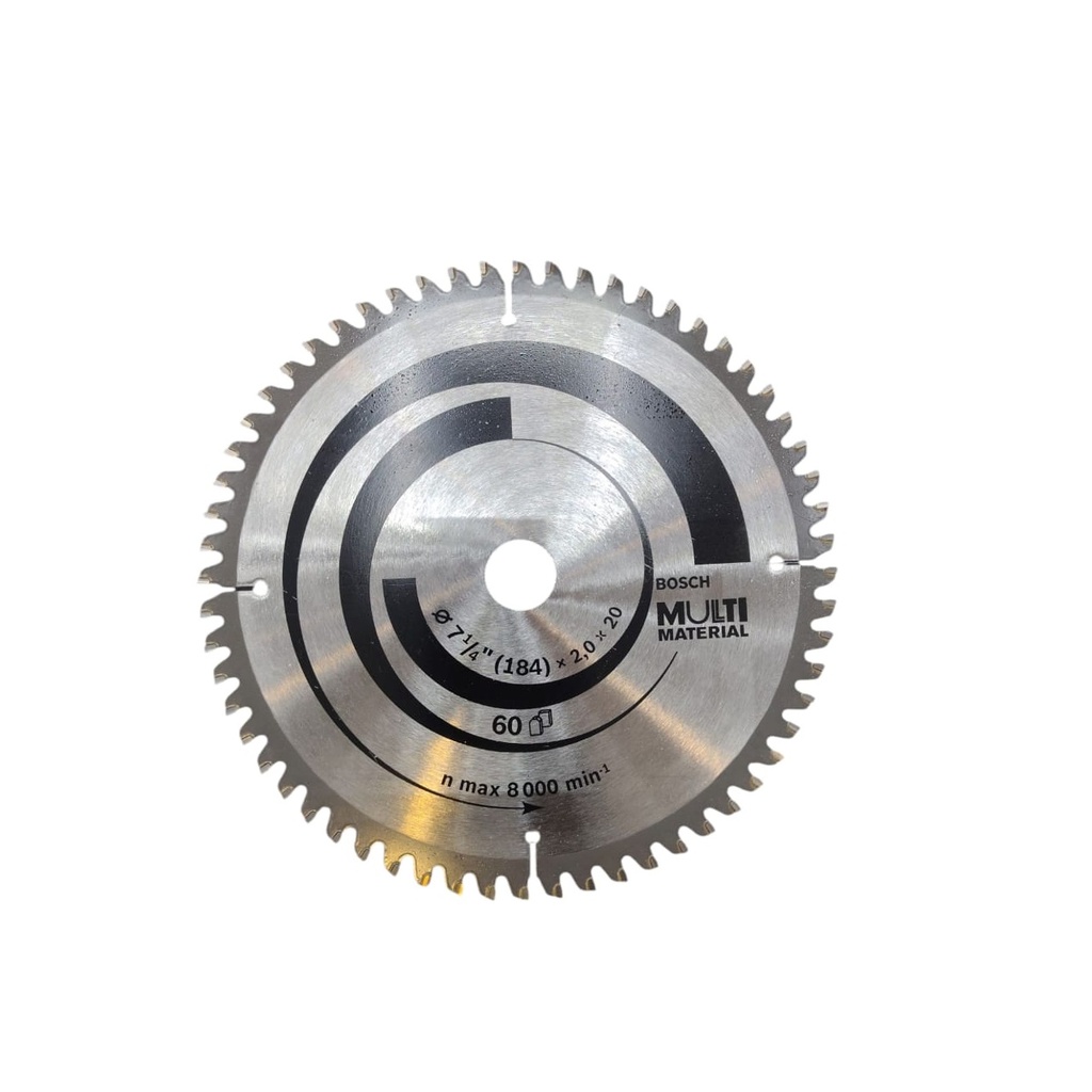 DISCO MULTI MATERIAL 7 1/4" X 5/8" X 2 MM 60T REF. 876078 / 602006 MARCA BOSCH