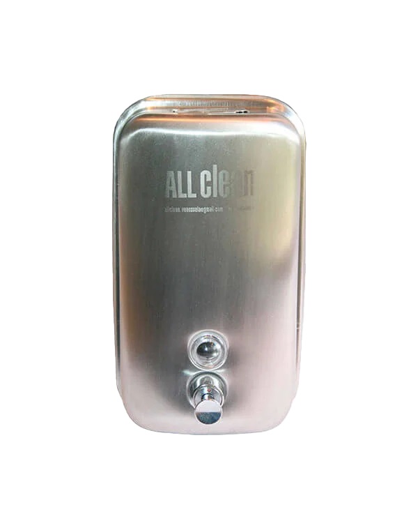 DISPENSADOR DE JABON DE 500 ML DE ACERO INOXIDABLE 15 X 10 X 9 CM REF. SD-002-1-304 / SD0021304 MARCA ALL CLEAN